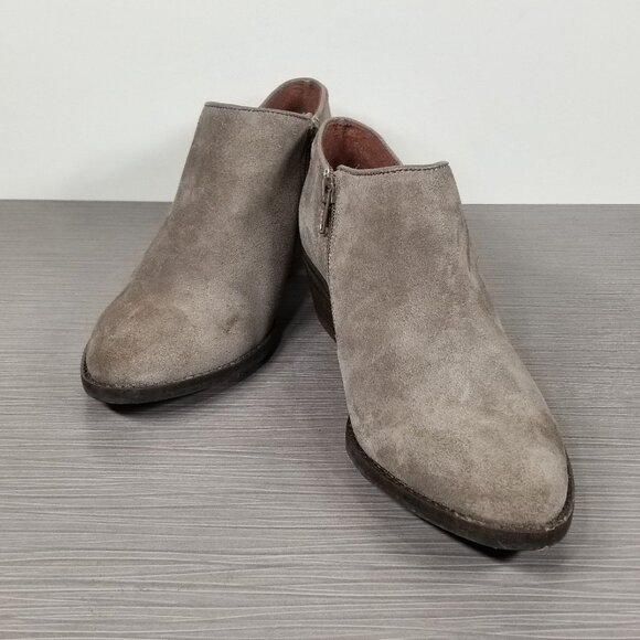 Lucky Brand Faithly Ankle Bootie, Taupe Suede, Womens Various Sizes - Picture 4 of 11